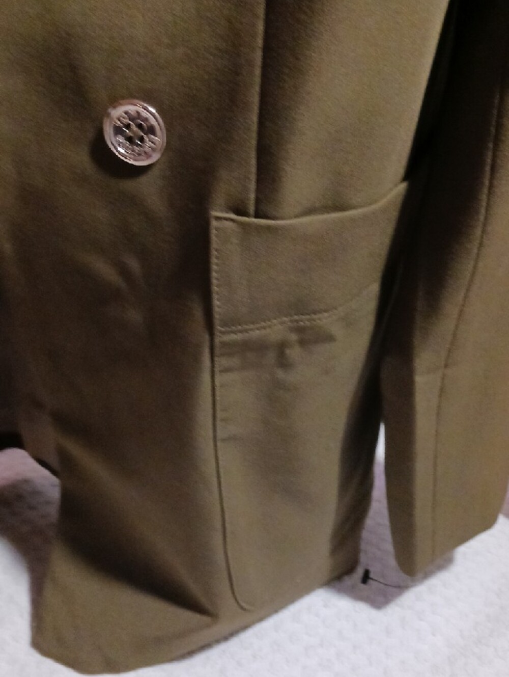 Stunning! Tommy Hilfiger Olive Double Breasted Design Jacket 12 *New* - Picture 7 of 9